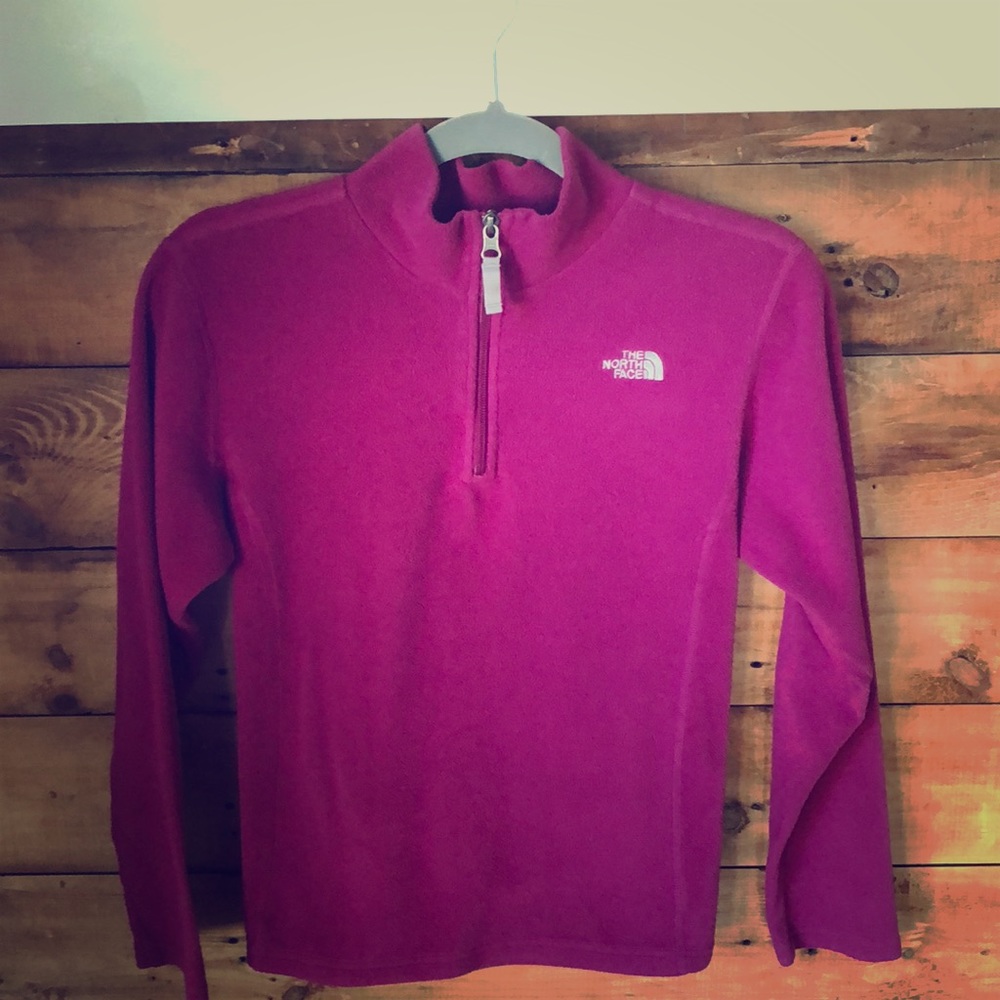 Girls Magenta North Face Sweatshirt